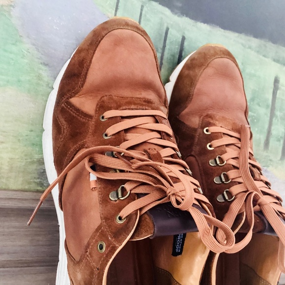 Allen Edmonds Men’s 11 D Canyon Weatherproof Runner Sap Brown Suede Vibram Sole - Picture 5 of 16